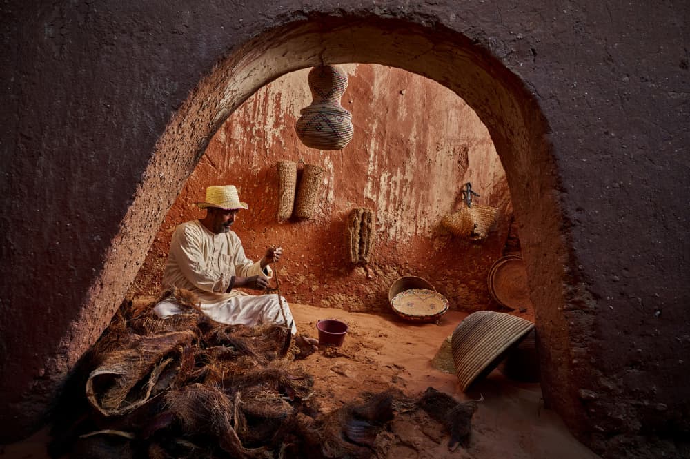 Artisan Weaving Baskets by ABDALLAH KHALILI — canvas wall art