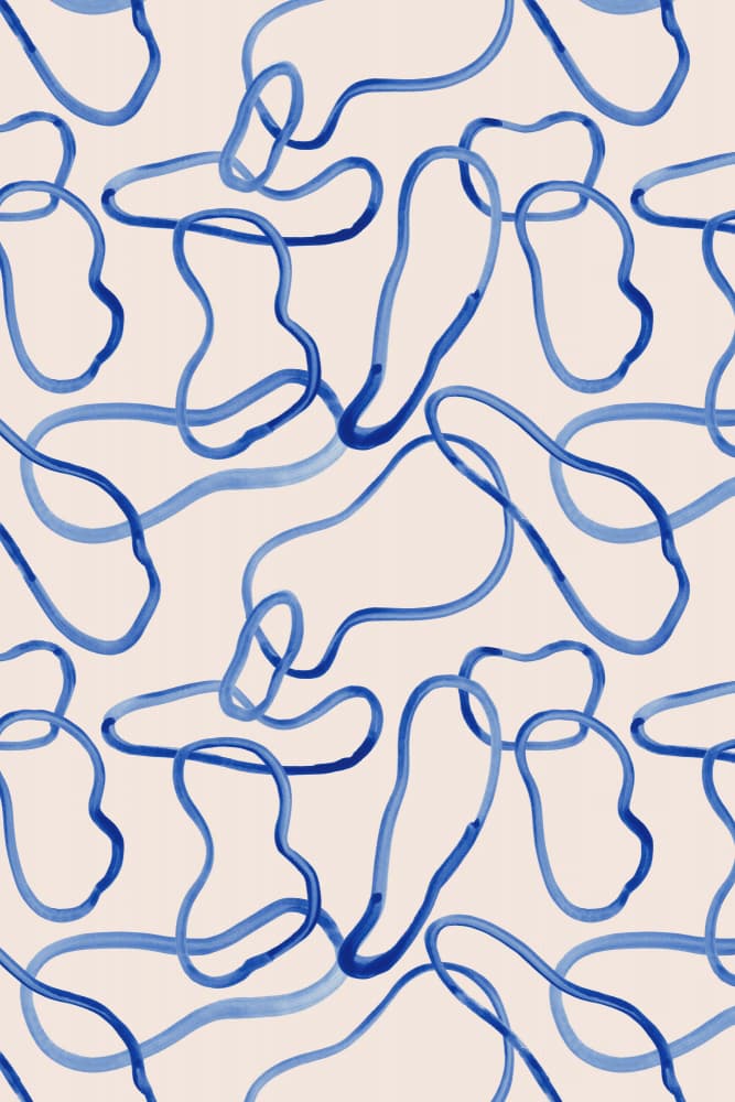 Fluid Blue Lines by Irene Demetri — canvas wall art