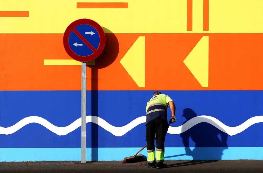 Street Sweeper Graphic Wall by Hans-Wolfgang Hawerkamp — canvas wall art