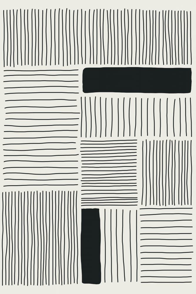 Modern Geometric Line Blocks by jay stanley — canvas wall art