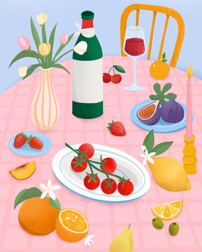 La Dolce Vita Brunch by Petra Lizde — canvas wall art