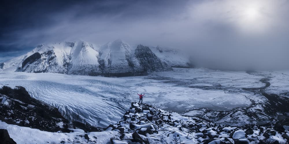 Glacier Mountain Adventure by Carlos F. Turienzo — canvas wall art