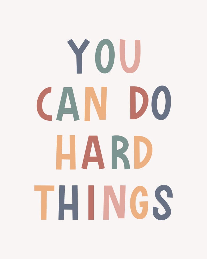 Colorful Hard Things Quote by KsanaKalpa — canvas wall art
