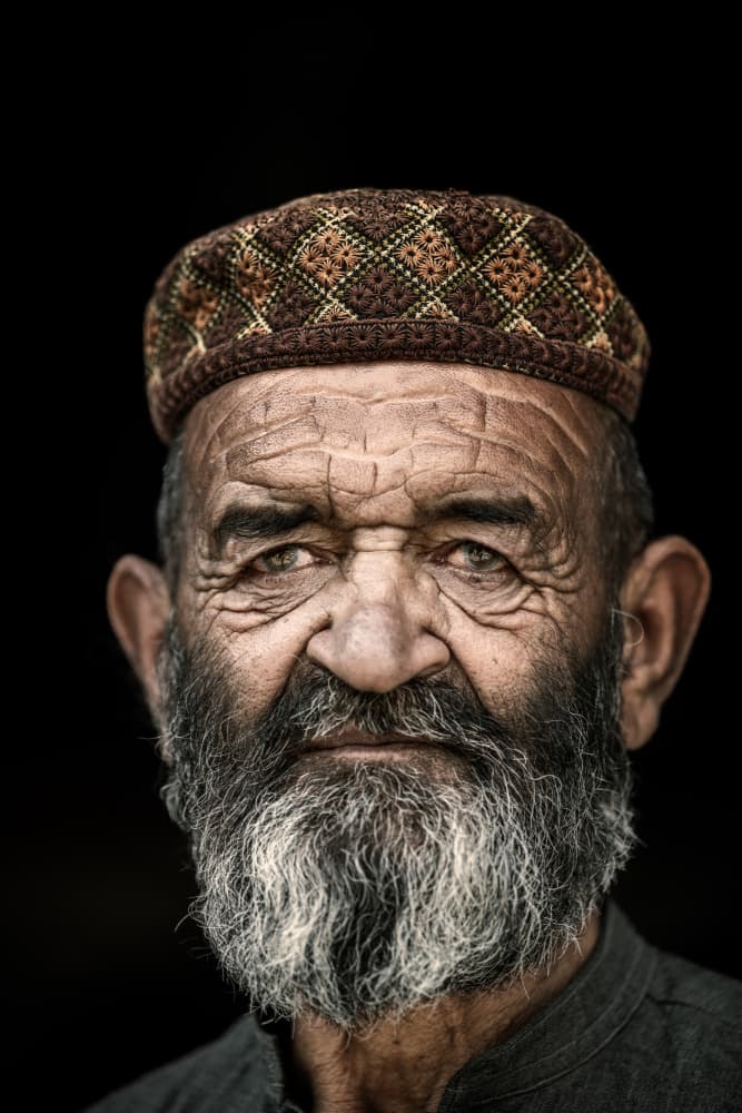 Elderly Man Portrait by Trevor Cole — canvas wall art