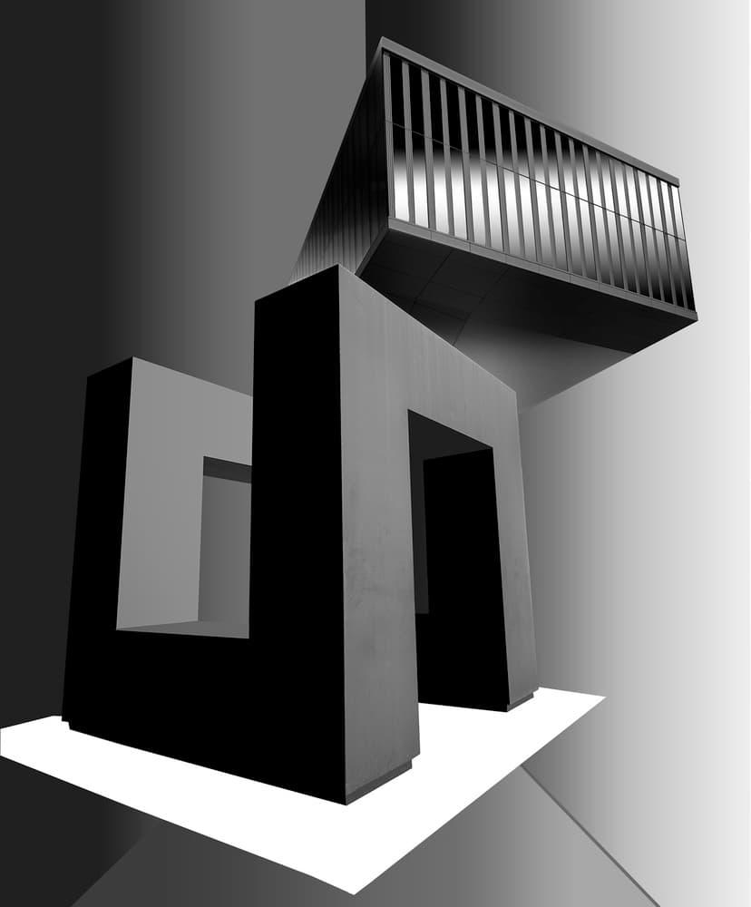 Modern Geometric Architecture by Shelley Quarless — canvas wall art