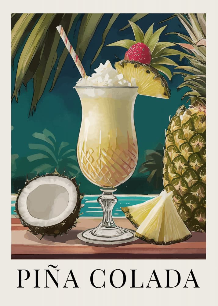 Piña Colada Summer by Andreas Magnusson — canvas wall art