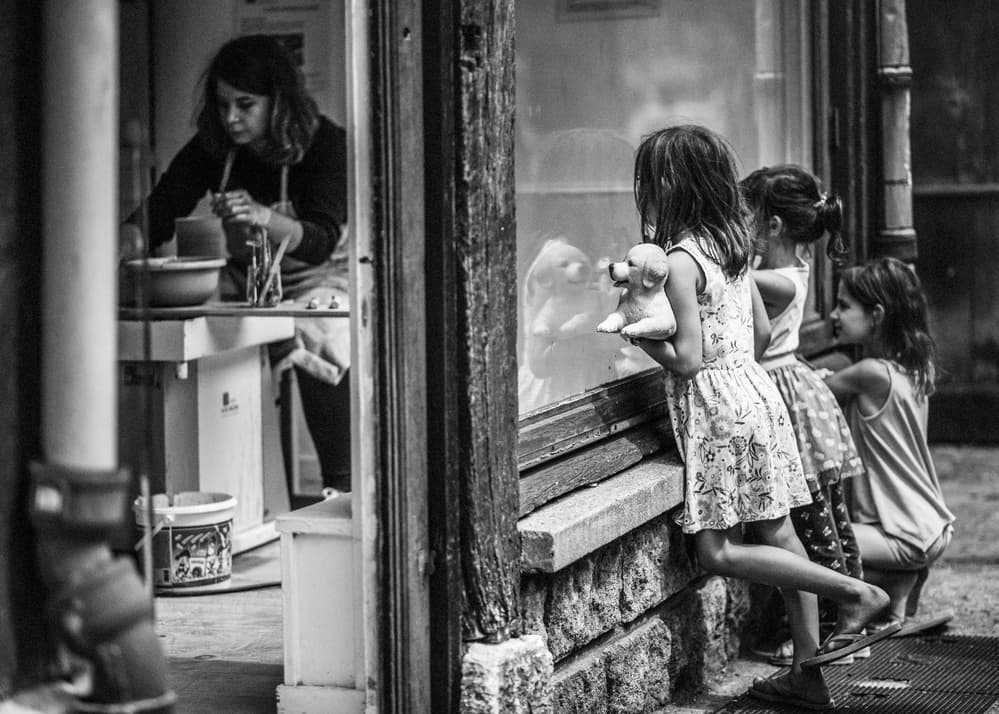 Curious Girls Pottery by Boris Hristov — canvas wall art