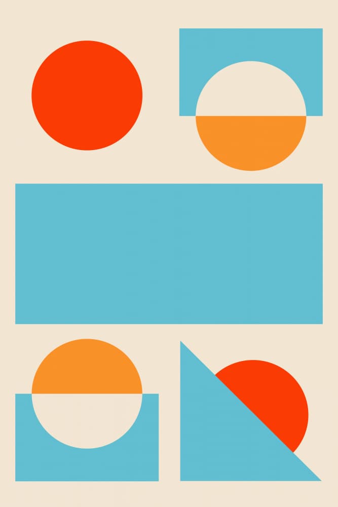 Colorful Geometric Shapes by jay stanley — canvas wall art