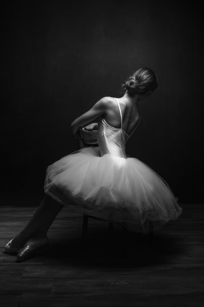 Seated Ballerina Grace by Domenico Petrocca — canvas wall art