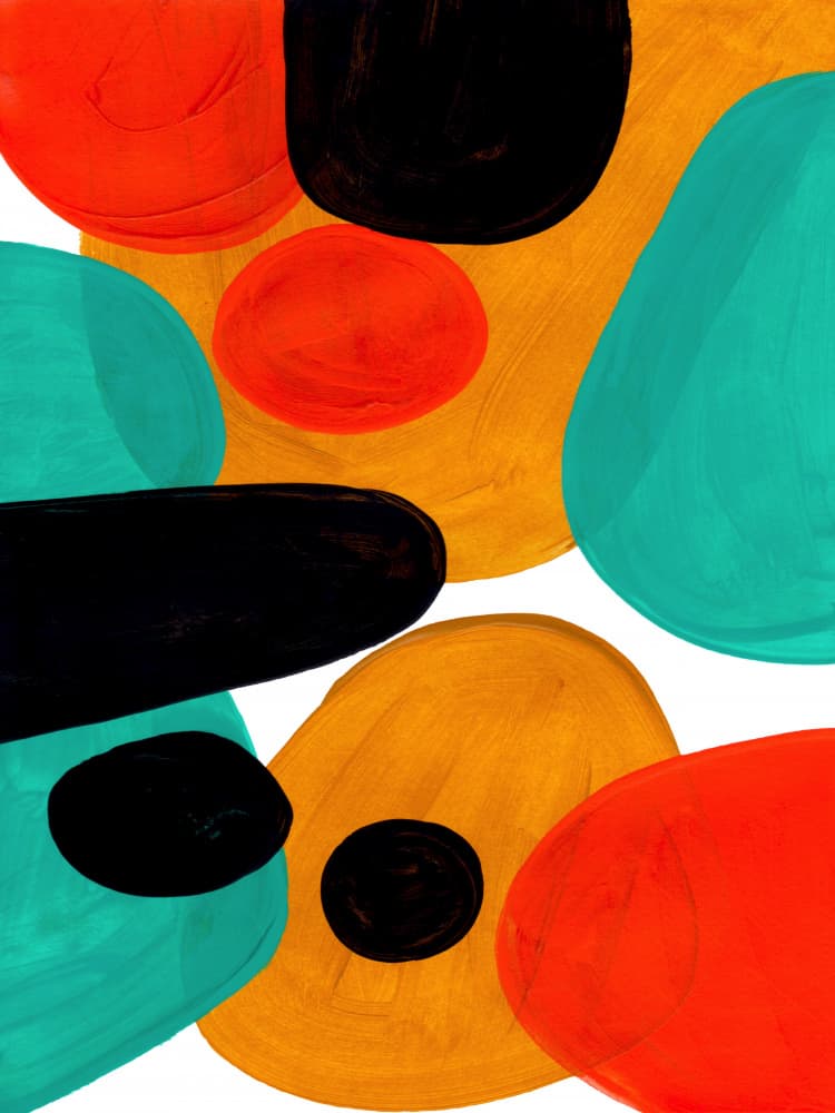 Vibrant Abstract Shapes by Ejaaz Haniff — canvas wall art