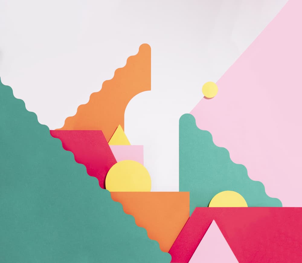 Vibrant Geometric Composition by Julia Ramiro — canvas wall art