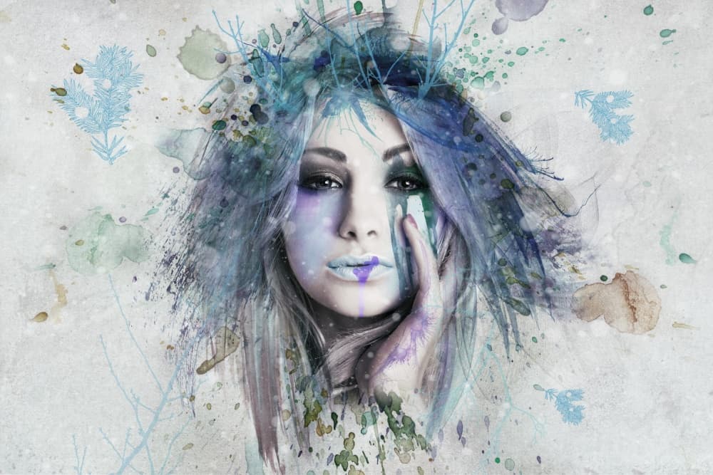 Expressive Fantasy Portrait by Baden Bowen — canvas wall art