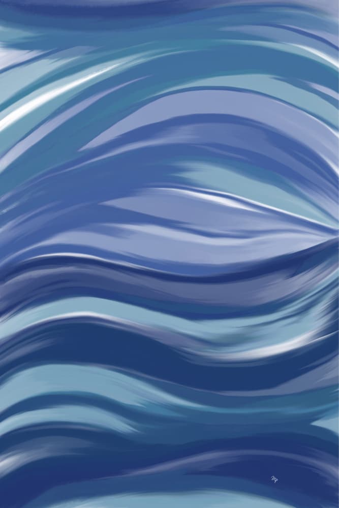 Fluid Ocean Waves by Martina — canvas wall art
