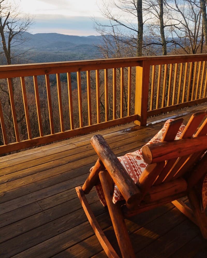Golden Hour Mountain Deck by Del Mundo Imagery — canvas wall art