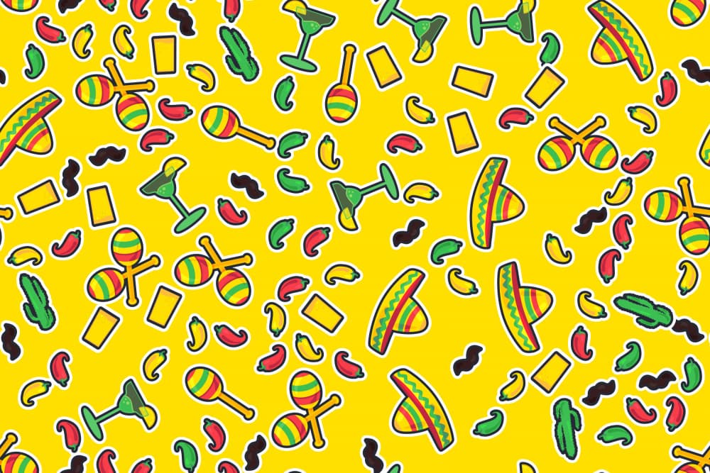 Colorful Fiesta Pattern by Marika Barsrsind — canvas wall art