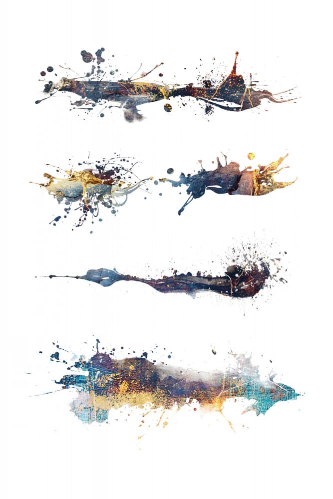 Vibrant City Splatters by Rafal Kulik — canvas wall art