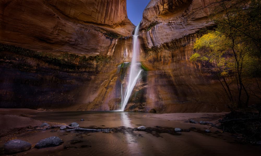 Canyon Waterfall Serenity by Dennis Zhang — canvas wall art