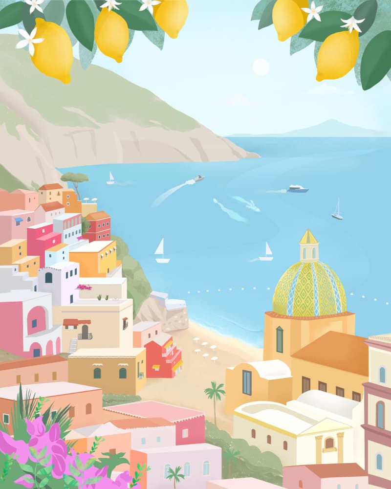 Positano, Italy by Petra Lizde — canvas wall art