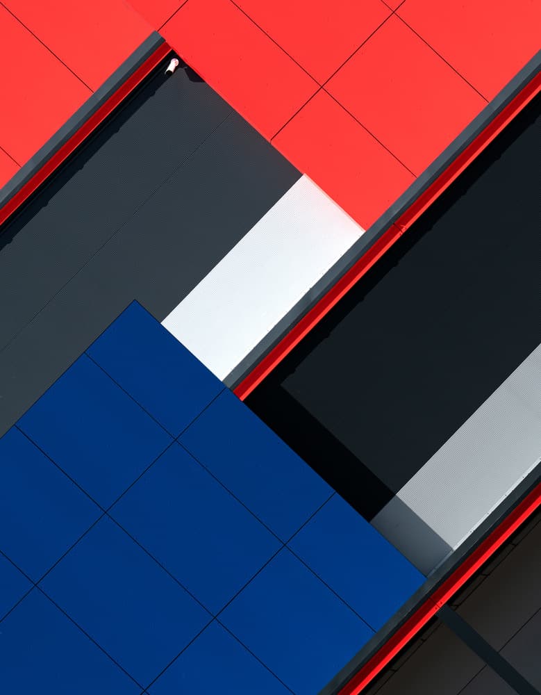 Modern Geometric Facade by Tomasz Buczkowski ( Tomush ) — canvas wall art