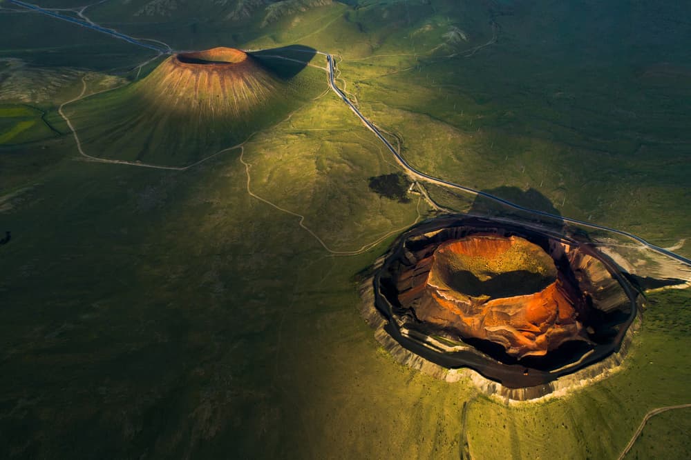 Colorful Volcanic Craters by Simoon — canvas wall art
