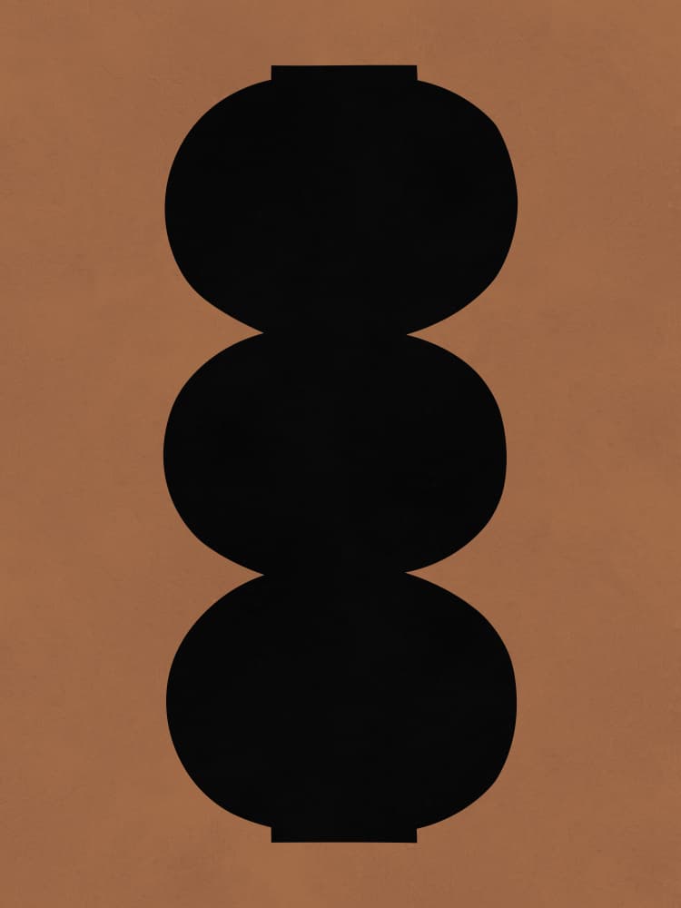 Black Minimalist Vases by Vitor Costa — canvas wall art