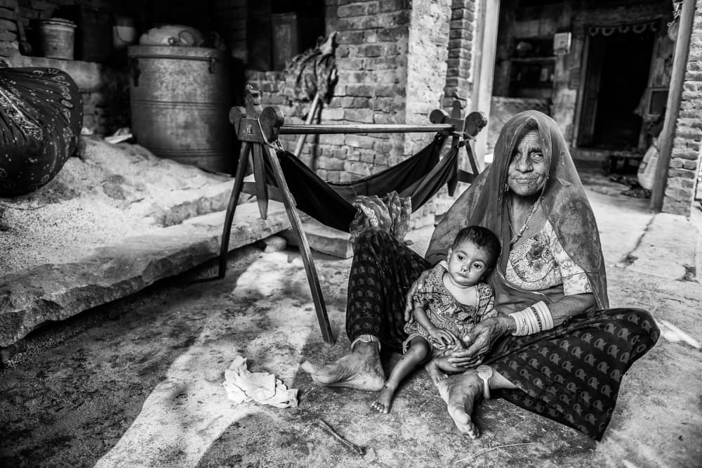 Woman Child Portrait by Mohammed Alnaser — canvas wall art