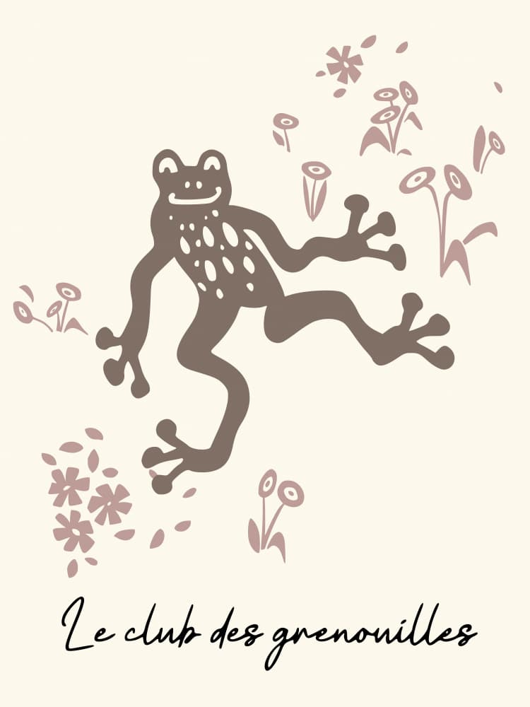 Whimsical Frog Club by Annick — canvas wall art