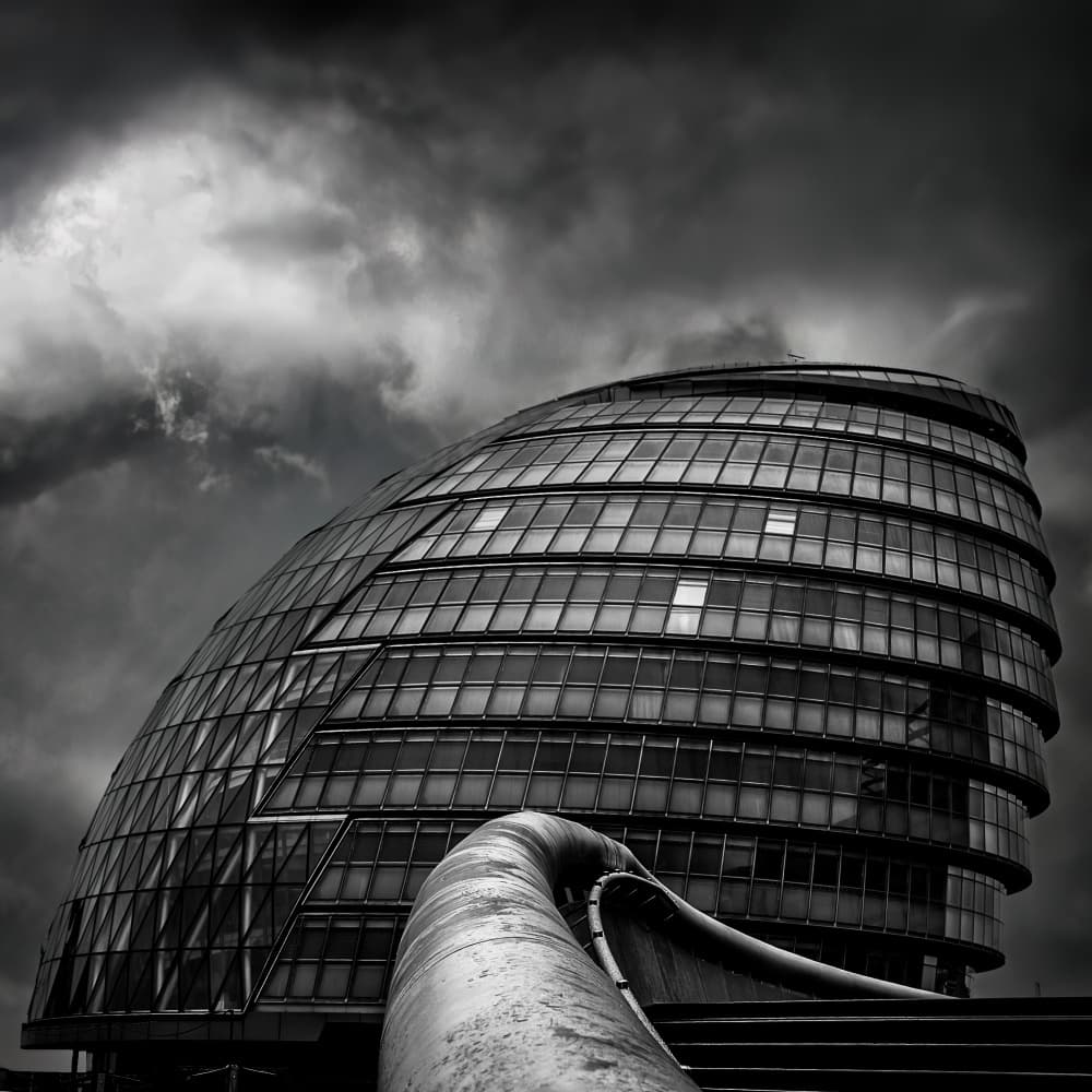 London Architecture Drama by Angel Villalba — canvas wall art