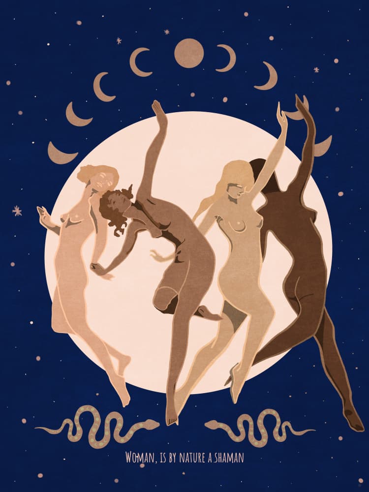 Moonlit Dance Harmony by Emel Tunaboylu — canvas wall art