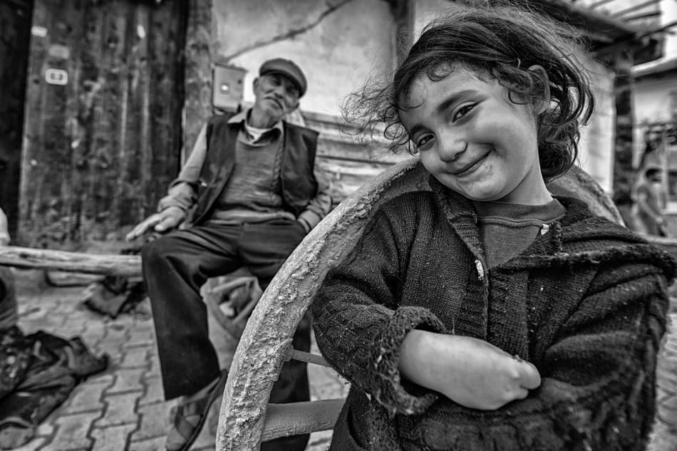 Smiling Village Girl by Veli Aydogdu — canvas wall art