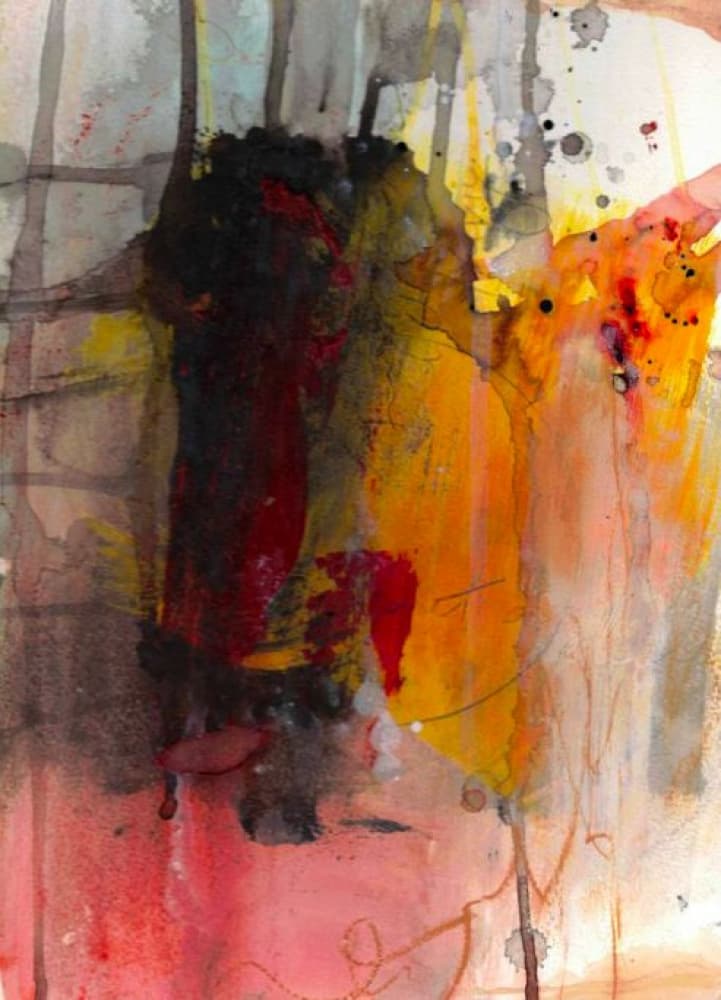 Fiery Abstract Flow by Deb Chaney — canvas wall art