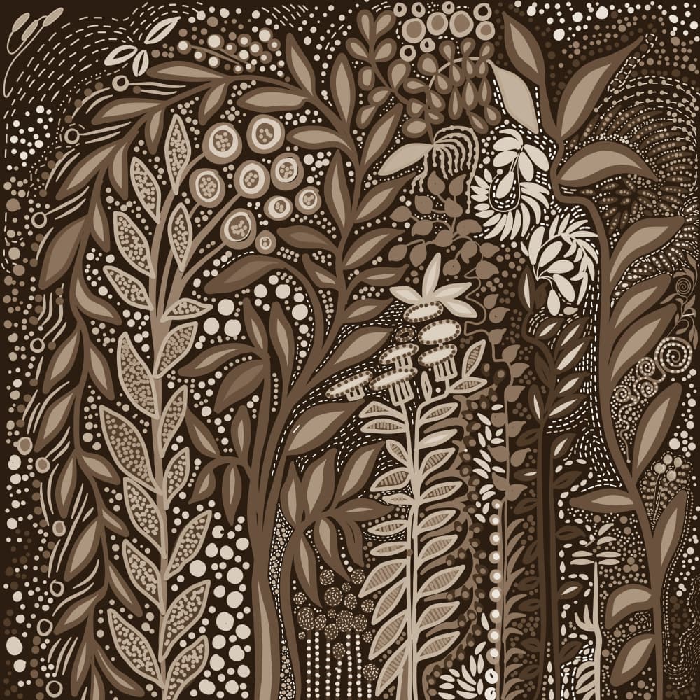 Intricate Forest Flora by Josie George — canvas wall art