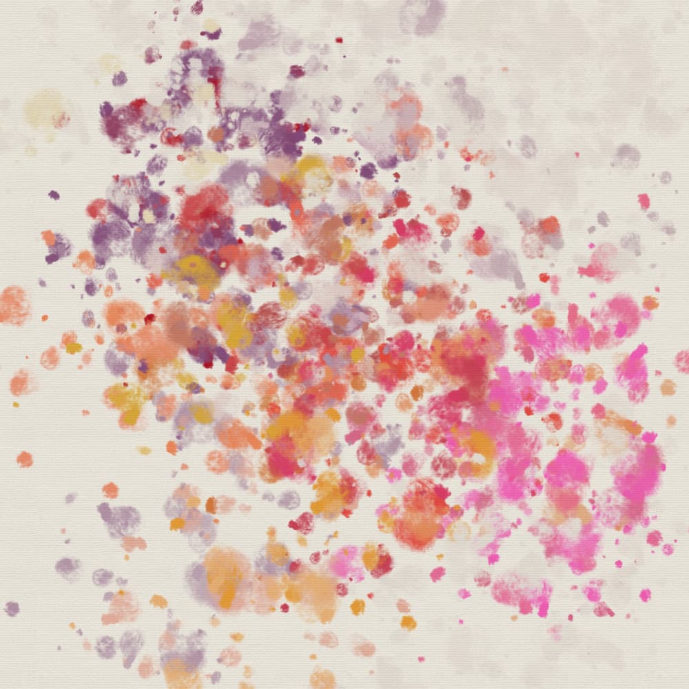 Vibrant Paint Splashes by Dina Dankers — canvas wall art