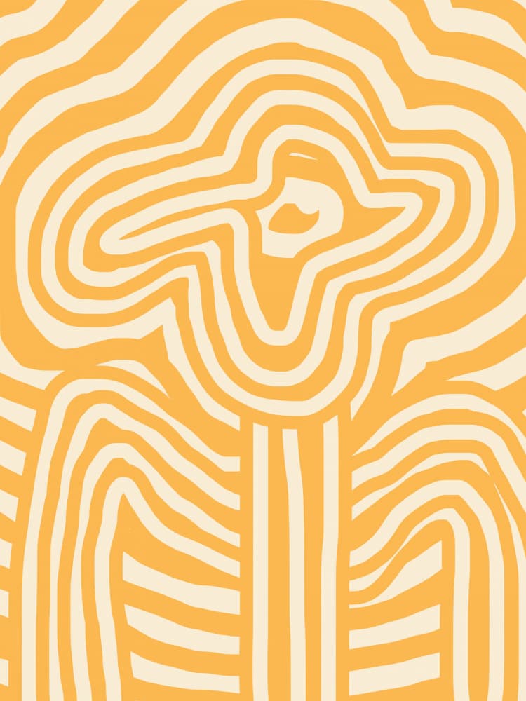 Organic Line Portrait by Little Dean — canvas wall art