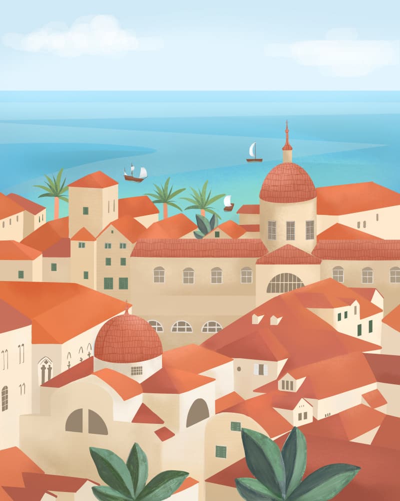 Dubrovnik Old Town by Petra Lizde — canvas wall art