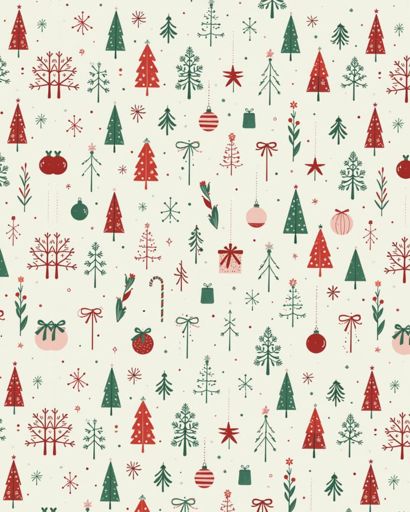 Whimsical Christmas Pattern by Kintsugi99 — canvas wall art