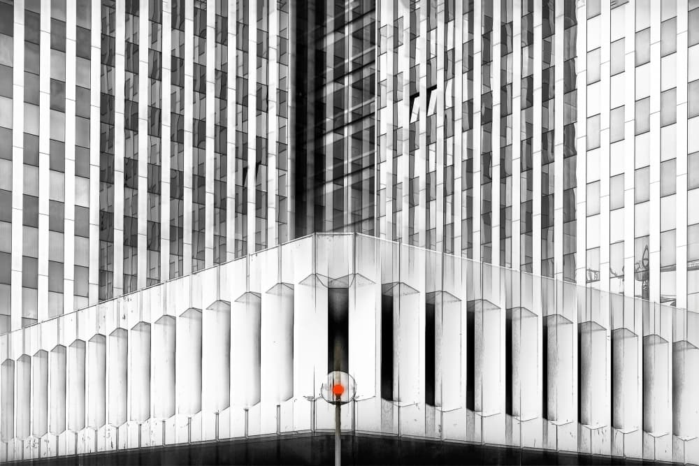 Modern City Hoop by Hans-Wolfgang Hawerkamp — canvas wall art