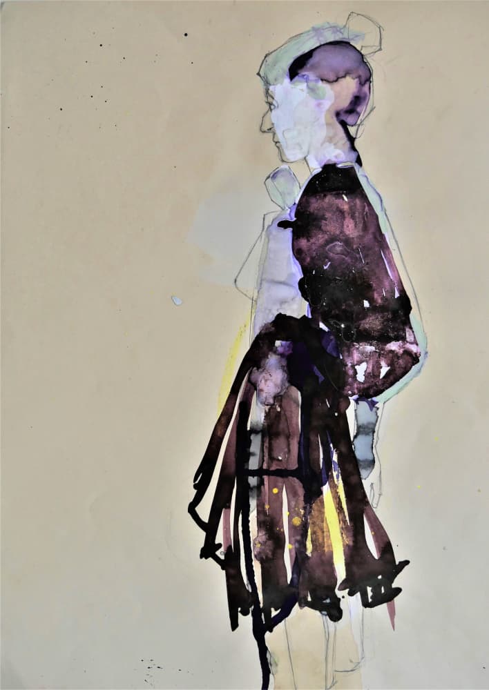Abstract Woman Profile by Doris Schmitz — canvas wall art