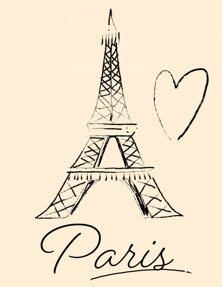Eiffel Tower Paris Love by Nicholas — canvas wall art