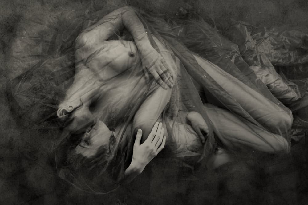 Ethereal Lovers Embrace by Olga Mest — canvas wall art