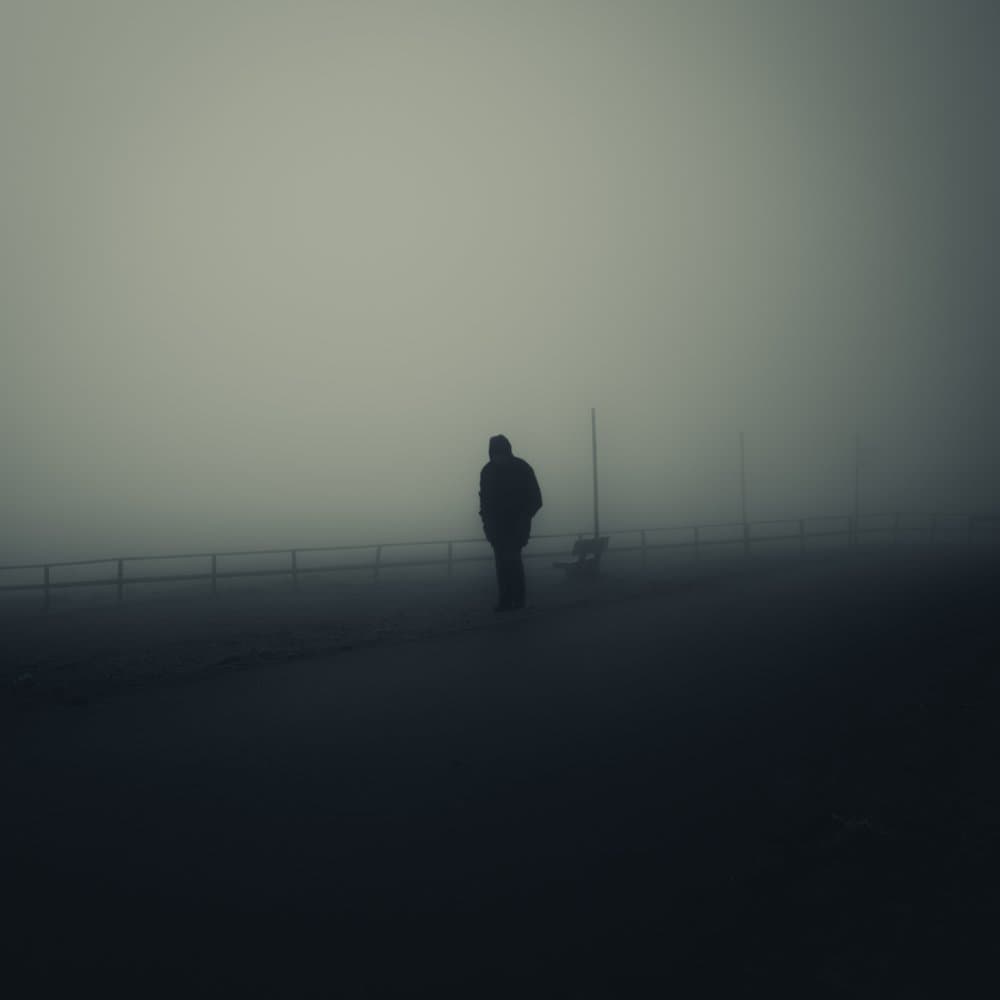 Solitary Man in Fog by Robert Kuavi — canvas wall art