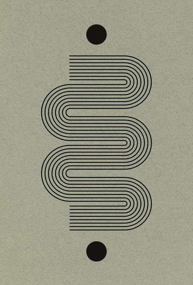 Curved Symmetry Path by THE MIUUS STUDIO — canvas wall art