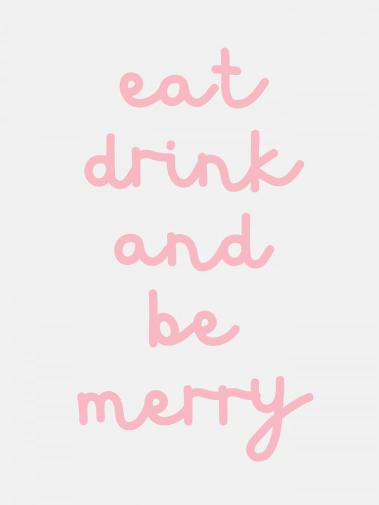 Eat Drink Merry Script by Jolly and Dash — canvas wall art