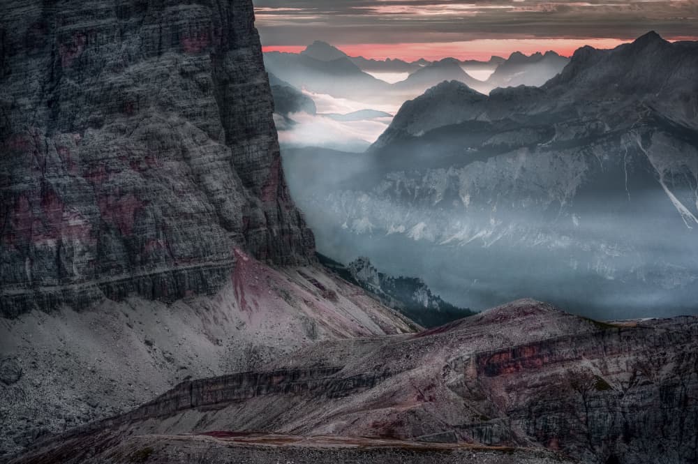 Misty Mountain Sunrise by Alessandro Traverso — canvas wall art