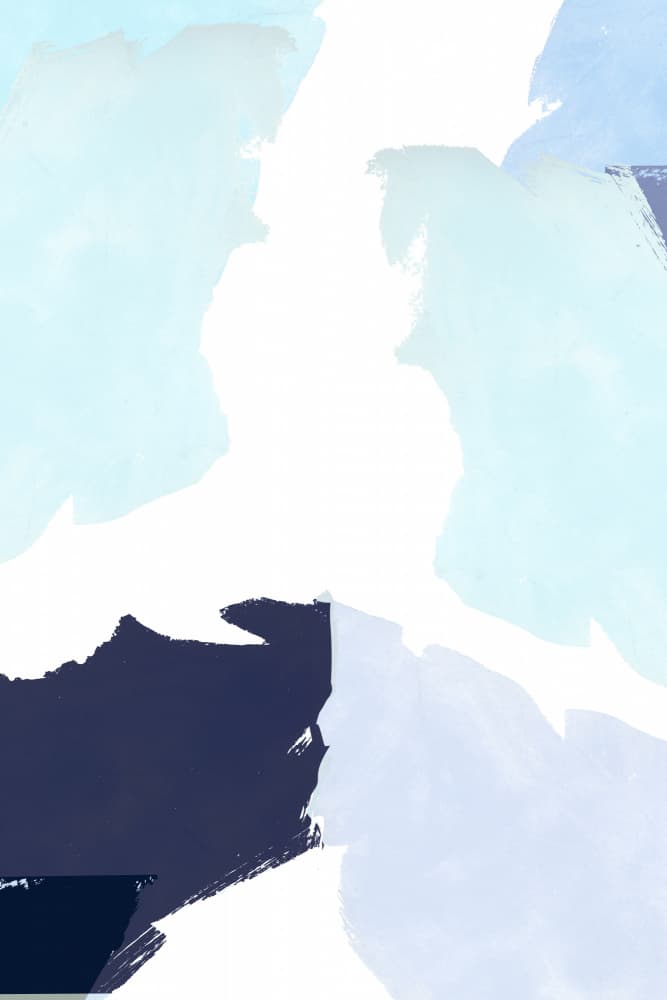 Cool Blue Brushstrokes by cartissi — canvas wall art