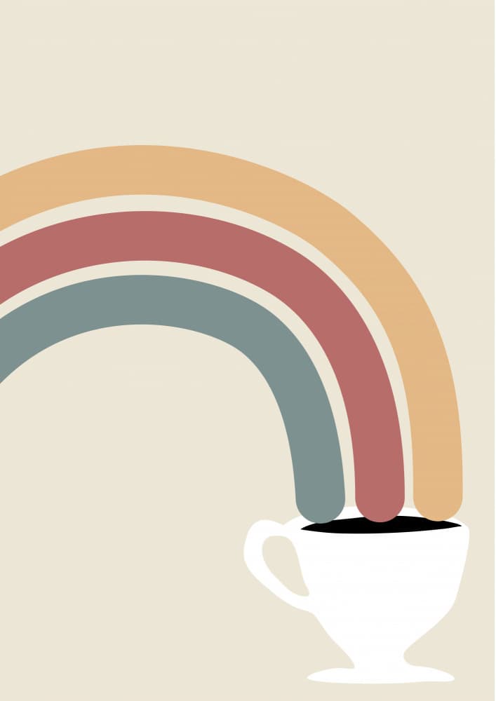 Morning Rainbow Coffee by Christina Heitmann — canvas wall art