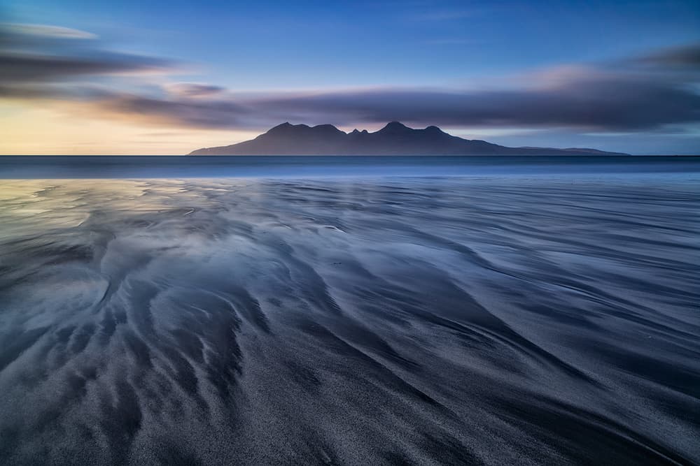 Dusk Beach And Mountains by Luigi Ruoppolo — canvas wall art