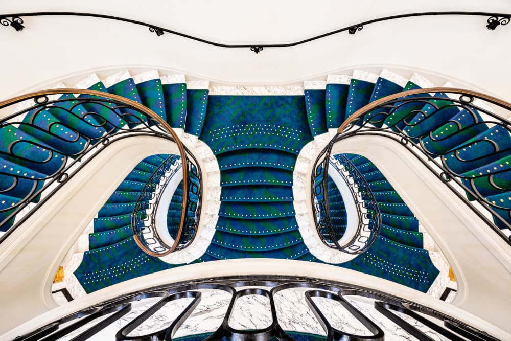 Grand Patterned Staircase by Hervé Loire — canvas wall art