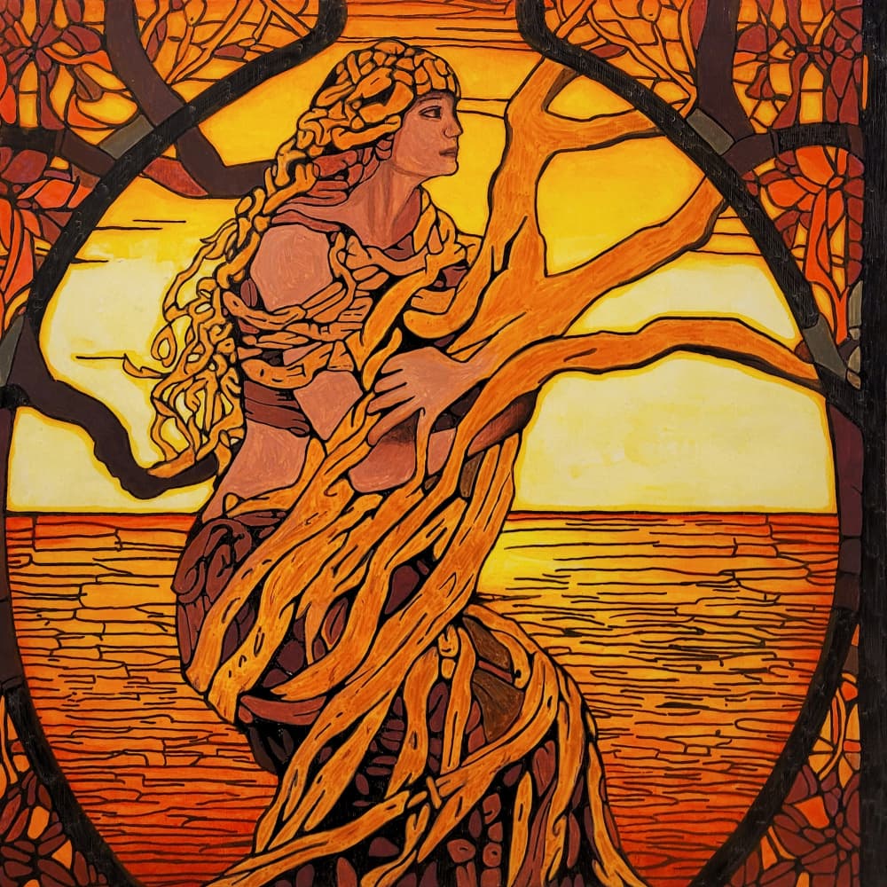 Golden Root Woman by Vivian Kim — canvas wall art
