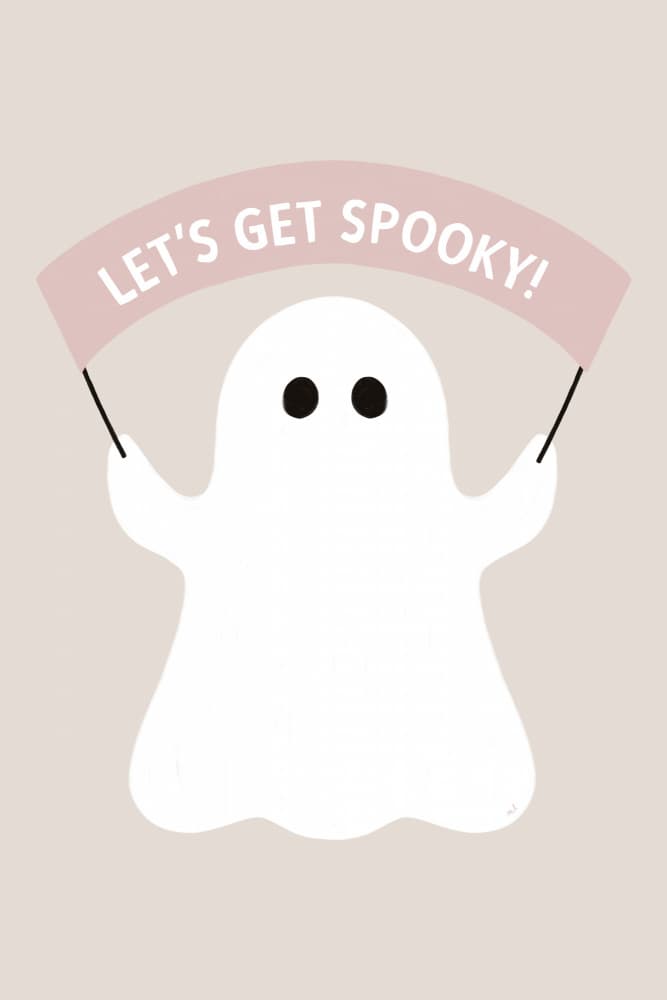 Cute Spooky Ghost by Menina Lisboa — canvas wall art
